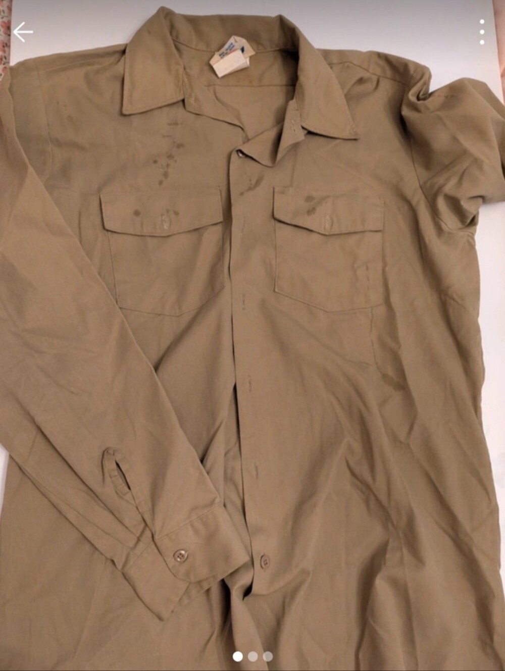 Vintage 80's Dickies Utility Workwear Shirt Medium 16 1/2 34/35 Made In USA